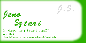 jeno sztari business card